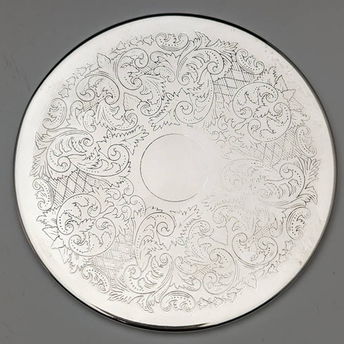 Set of 6 British Vintage Silver Plated Coasters Boxed